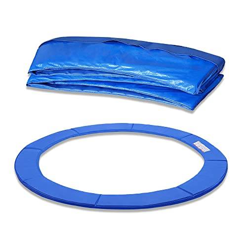 UISEBRT Kantskydd för studsmatta, Ø 244 cm, 305 cm, 366 cm, fjäderskydd, UV-beständigt, rivbeständigt, kantskydd, studsmatta, tillbehör, säkerhetsmatta, blå