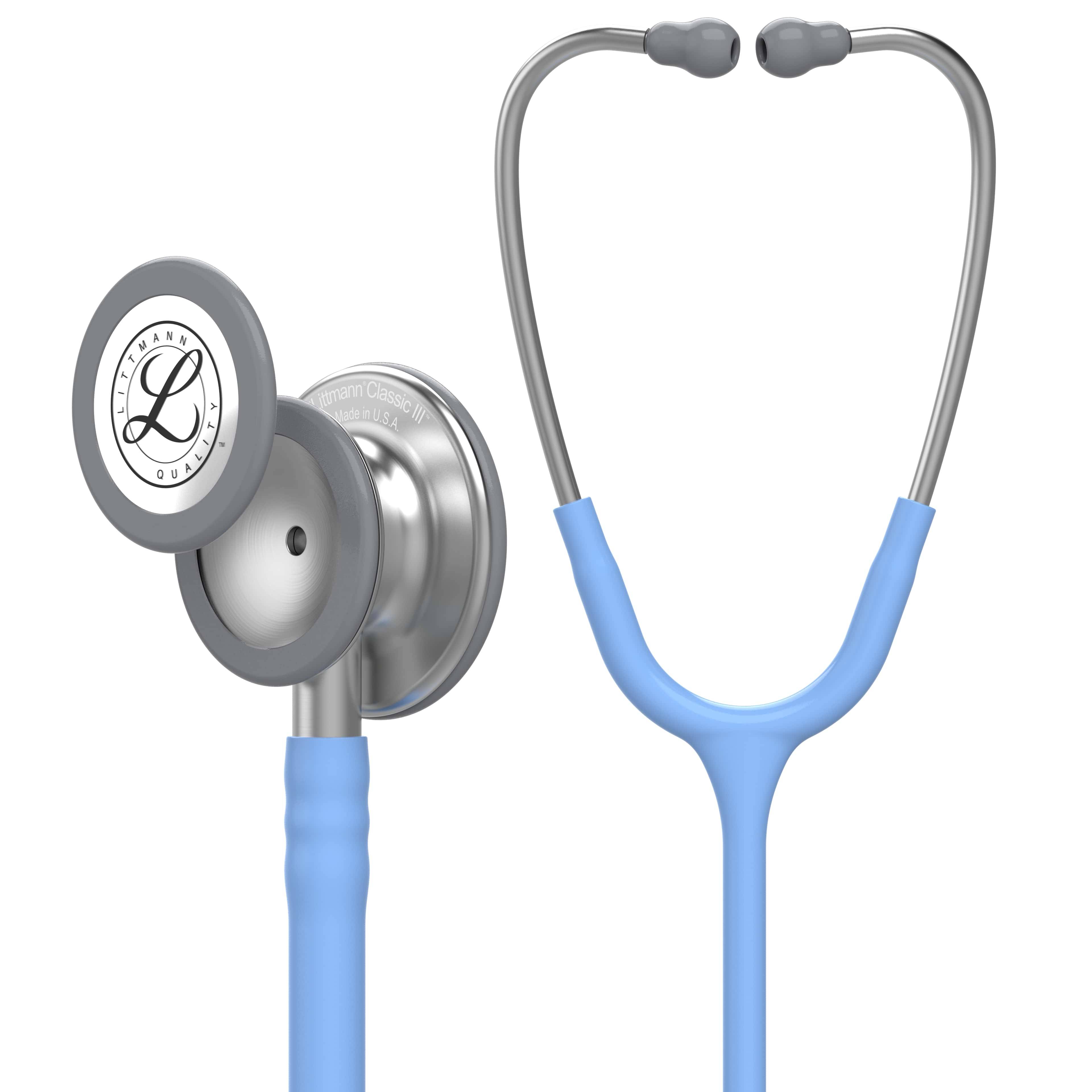 Littmann classic III stetoskop himmelblå med mat klokke og bøjler - Kun stetoskop
