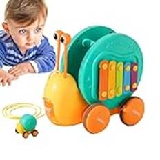 Rrlihjgu Crawling Snigel Bebis Leksak, Crawling Snigel Leksak | Liten rolig snigel dragleksak Småbarn dragleksak, tecknade bebisar som rör sig leksaker Krypleksaker för barn för barn från 3 år