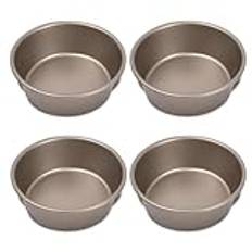 4 st runda bakformar - Ø 11 cm/höjd 4 cm - non-stick runda kakformar, runda kakformar i kolstål, rund bakplåt med non-stick beläggning för olika desserter