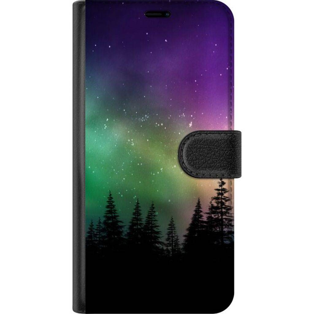Asus Zenfone 10 Svart Plånboksfodral Norrsken