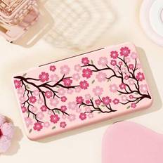 Flower Pattern 24 Card Case Förvaringslåda, kompatibel med switch OLED/NS/Lite, passar även flera SD-kort, Anti-Drop Anti-Lost, kompakt bärbar Switch - Multifärgad (24-bitars kortlåda-rosa,24-bitars kort box-svart,24-bitars kort box-röd)
