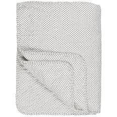 Ib Laursen Quilt med sorte prikker 130x180 cm