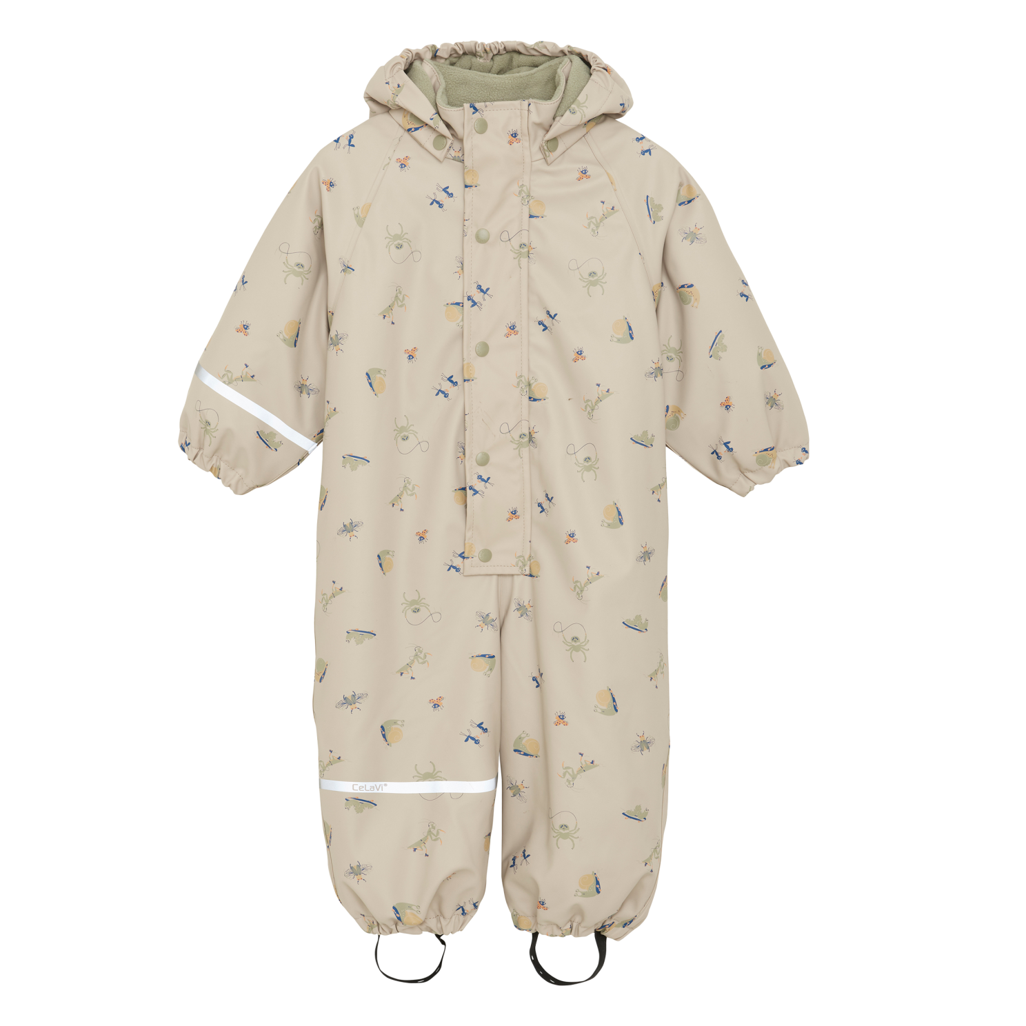 CeLaVi Unisex Regndragt m. fleece - White Pepper - 100