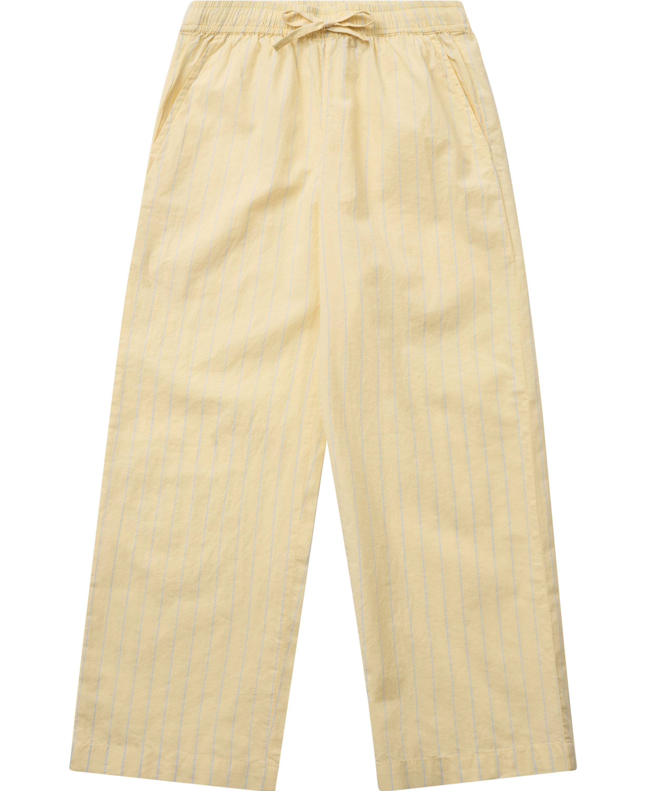 Magasin Elize Kids Pants Organic Gots Str 1011 år / 140146 cm Double Cream Stripe Nattøj Bomuld.