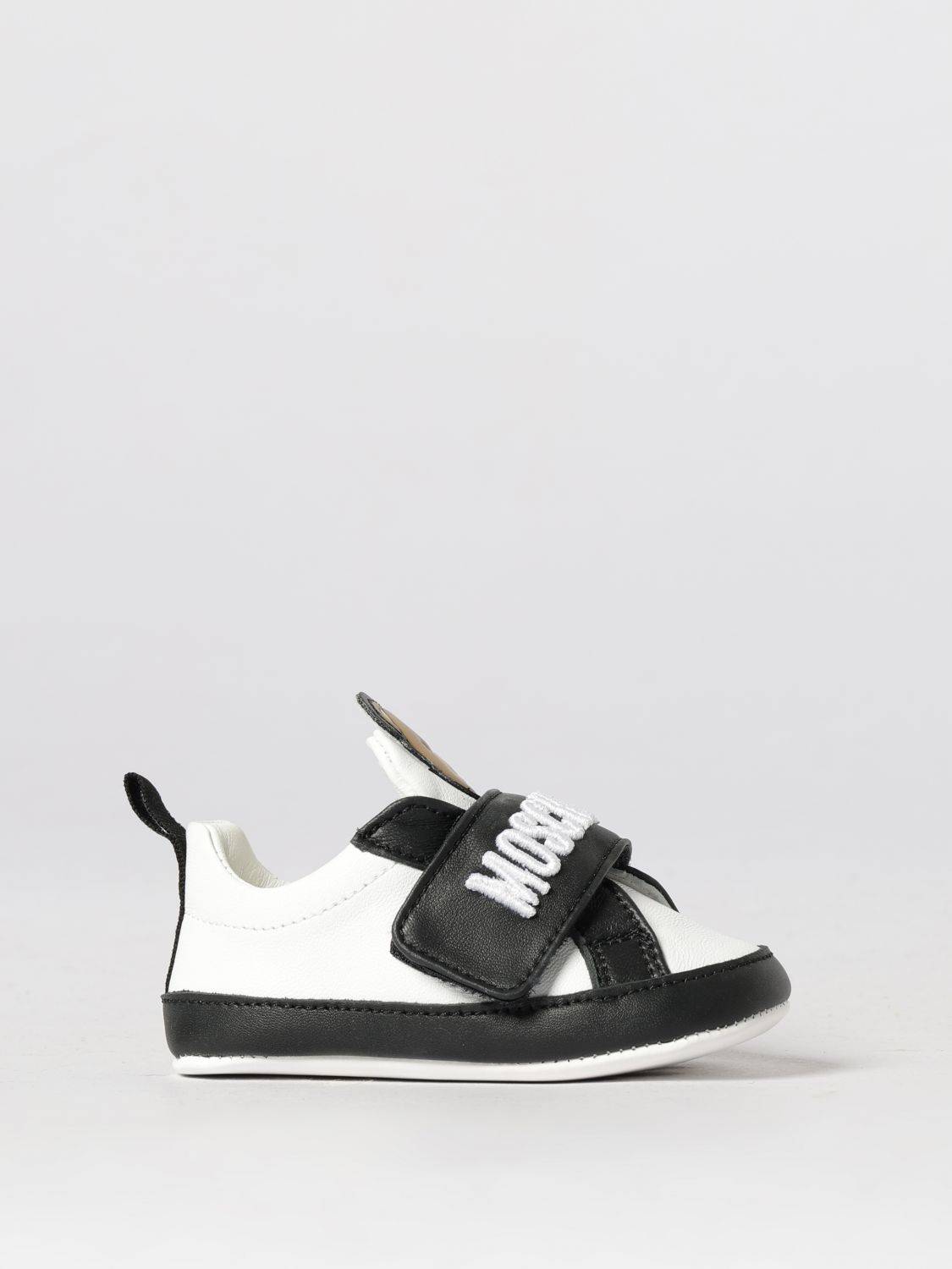 MOSCHINO Leather Sneakers With Logo And Teddy Patch - 17
