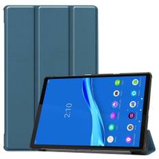 Lenovo Tab M10 Plus / Tab M10 FHD Plus - Tri-Fold læder cover - Sort/Grøn