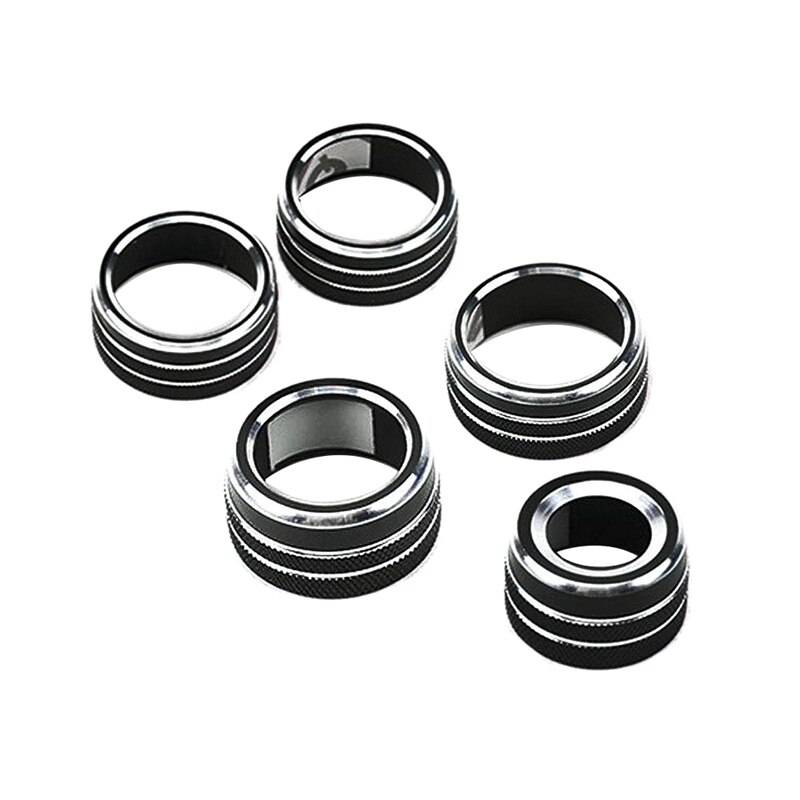 5 st aluminium bil mittkonsol knoppar dekoration ac luftkonditionering+o+funktion+backspegel rattbrytare täcker trim för leksak