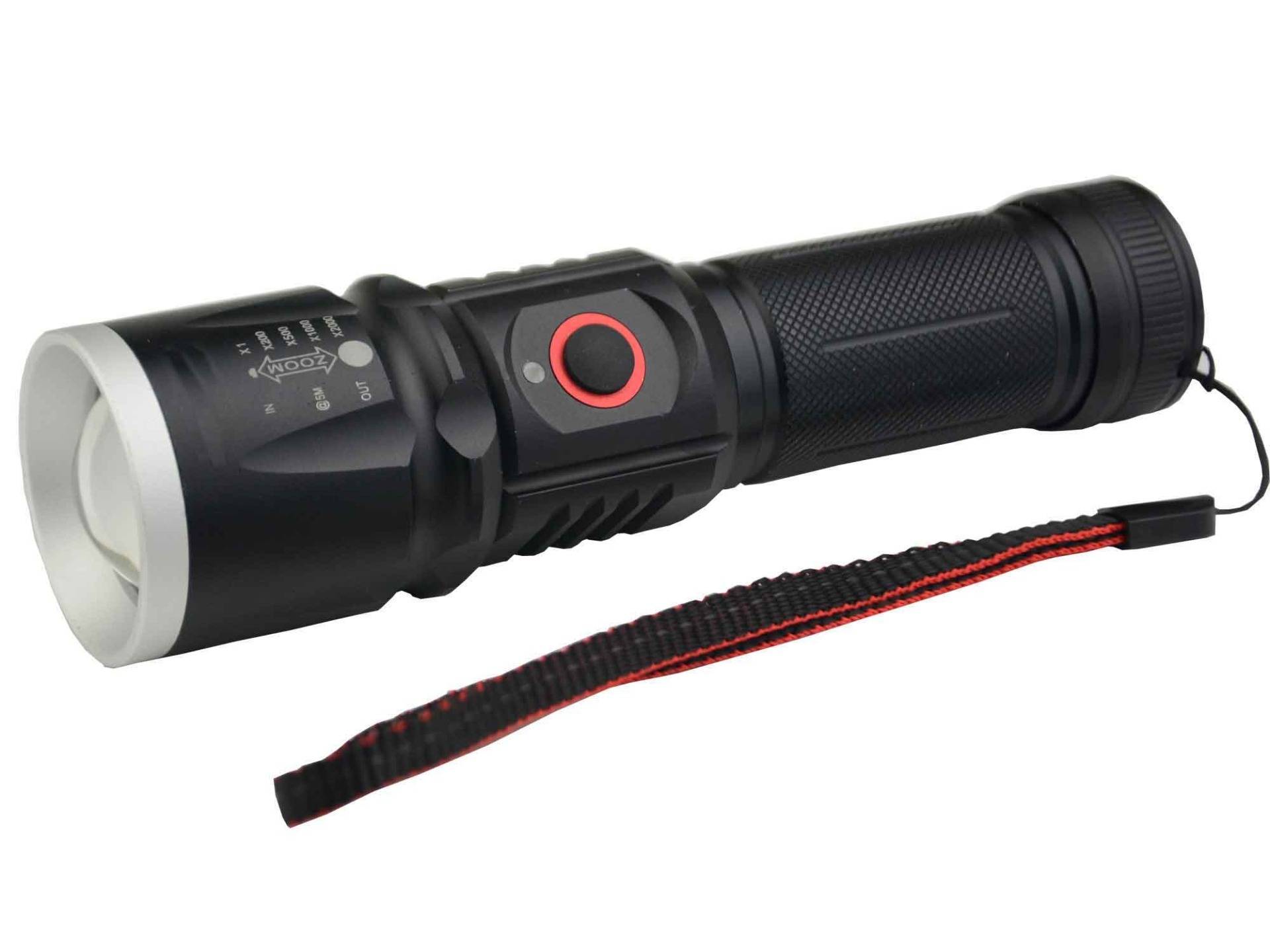 Ficklampa 1700 LM professionell LED. Laddningsbar med USB