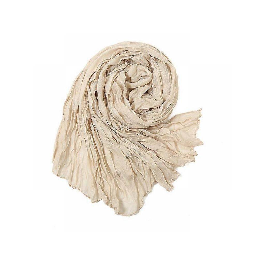 (Color 21) 2021 Wrinkle Bubble Cotton Scarf Muslim Crinkle Hijab Scarf Women Shawl Turban Wrap Headband Solid Color Pleated Scarves