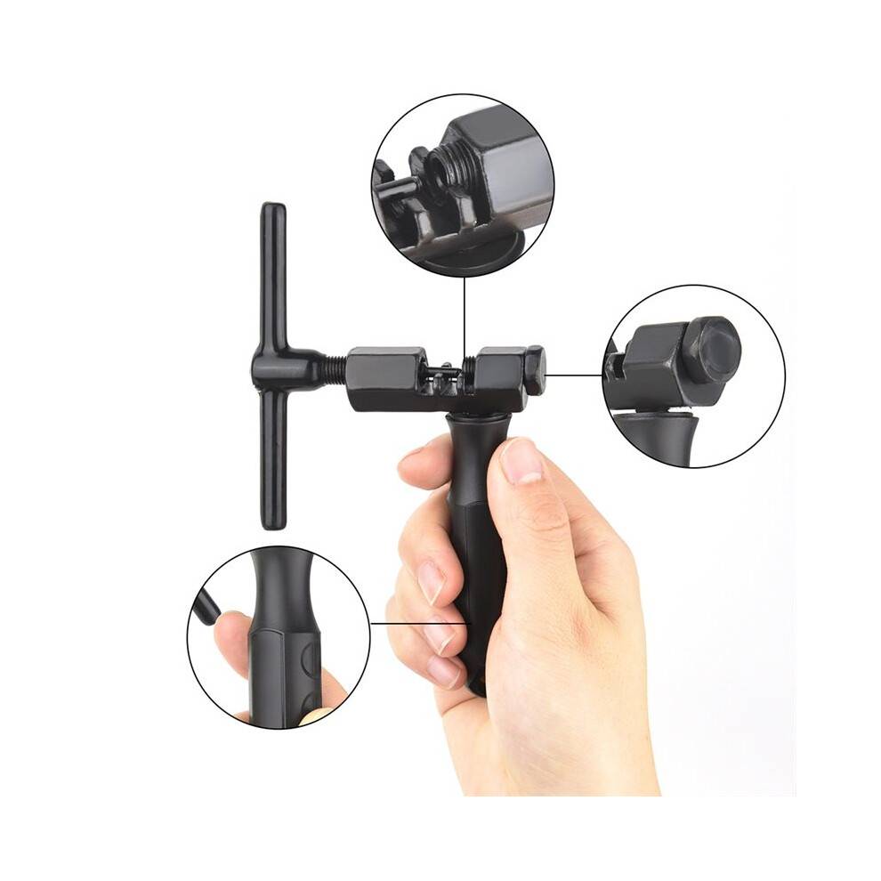 Bike Chain Breaker Tool Set Universal for Each Speed Chains Link Bike Chain Cutter Tool with Spare Replaceable Pin