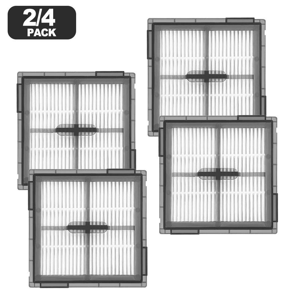 2/4 st Filter HEPA-tillbehör för Roborock Q10 S5 / Q10 S5+ / Q10 VF / Q10 VF+ / Q10V / Q10V+ Dammsugare Ersättningsfilter gray