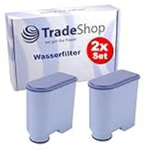 2 x Trade-Shop vattenfilter kompatibelt med Philips LatteGo, 5400, 5000, 4300, 3200, 3100, 2200, 1200-serien helautomatisk kaffemaskin