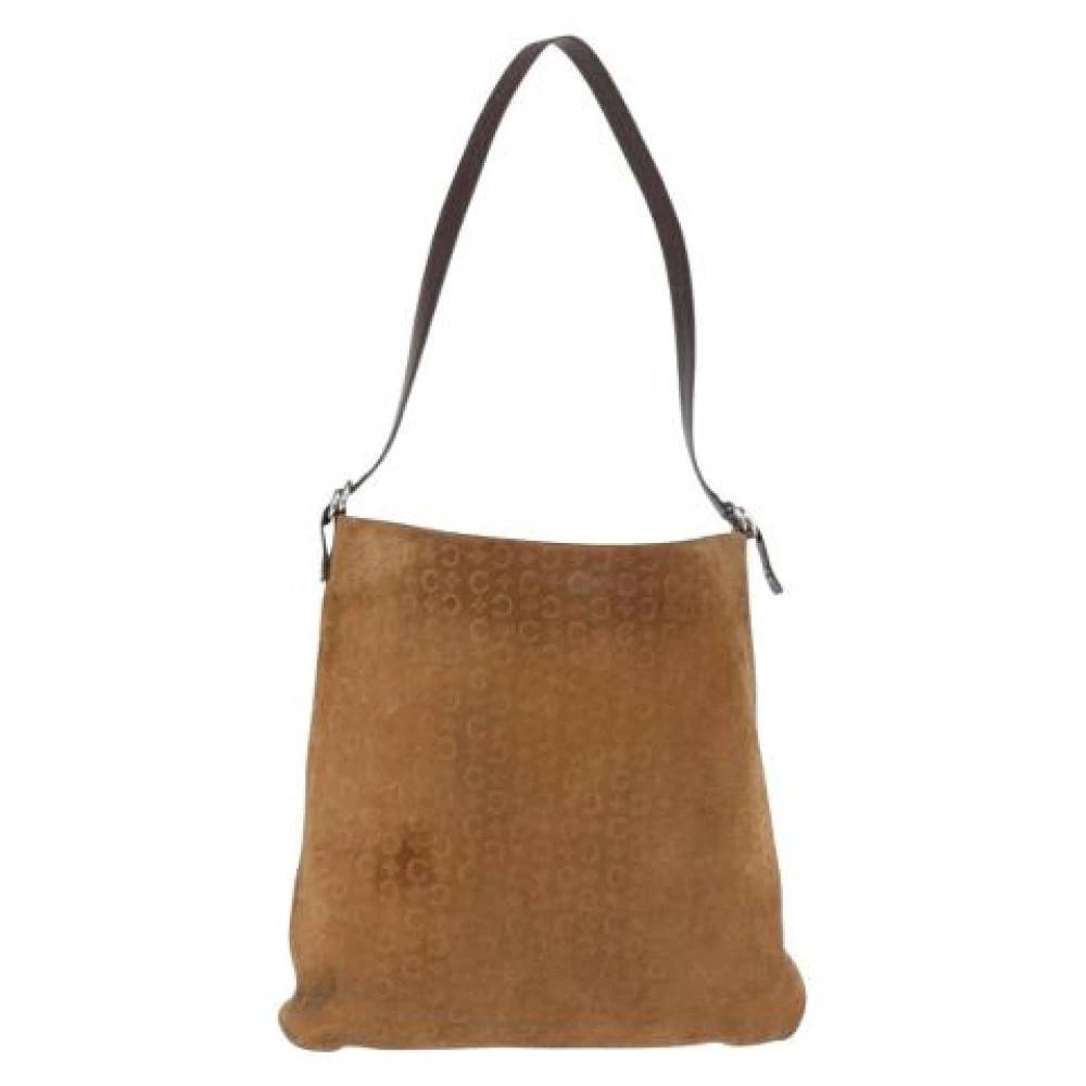 Celine Vintage Pre-owned Vintage Skuldertaske i Ruskind - Vintage - Dame - Brun - ONE SIZE - Uld