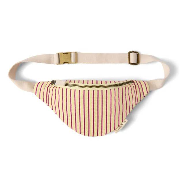 Trousse de toilette rayée | Jaune pâle