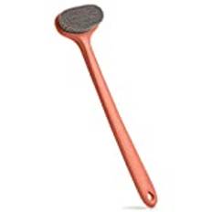 surlees Ryggskrubbare för dusch, bad- och kroppsborste för äldre, män och kvinnor, 38 cm/15 tum, orange färg, styva borst (BO156)