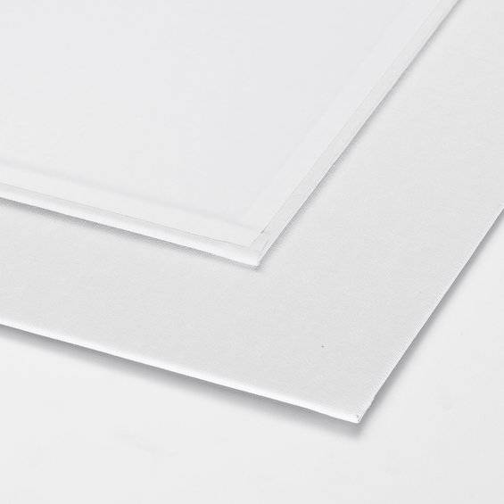 Kreatima Canvas Panel, dukpannå F8 (380×460 mm), 3 mm tjock - Vit
