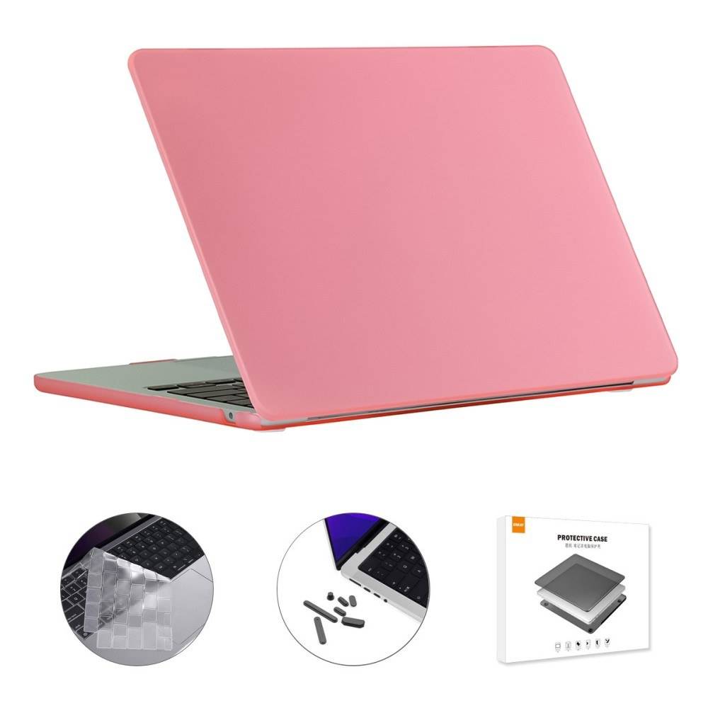 MacBook Air 15 M5/M4/M3/M2 (2026/2025/2024/2022) - ENKAY cover til front og bagside - Inkl. Beskyttelsfilm til tastatur - Pink