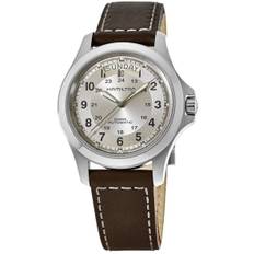 Hamilton Herrklocka H64455523 Khaki Field King Auto Beige/Läder Ø40