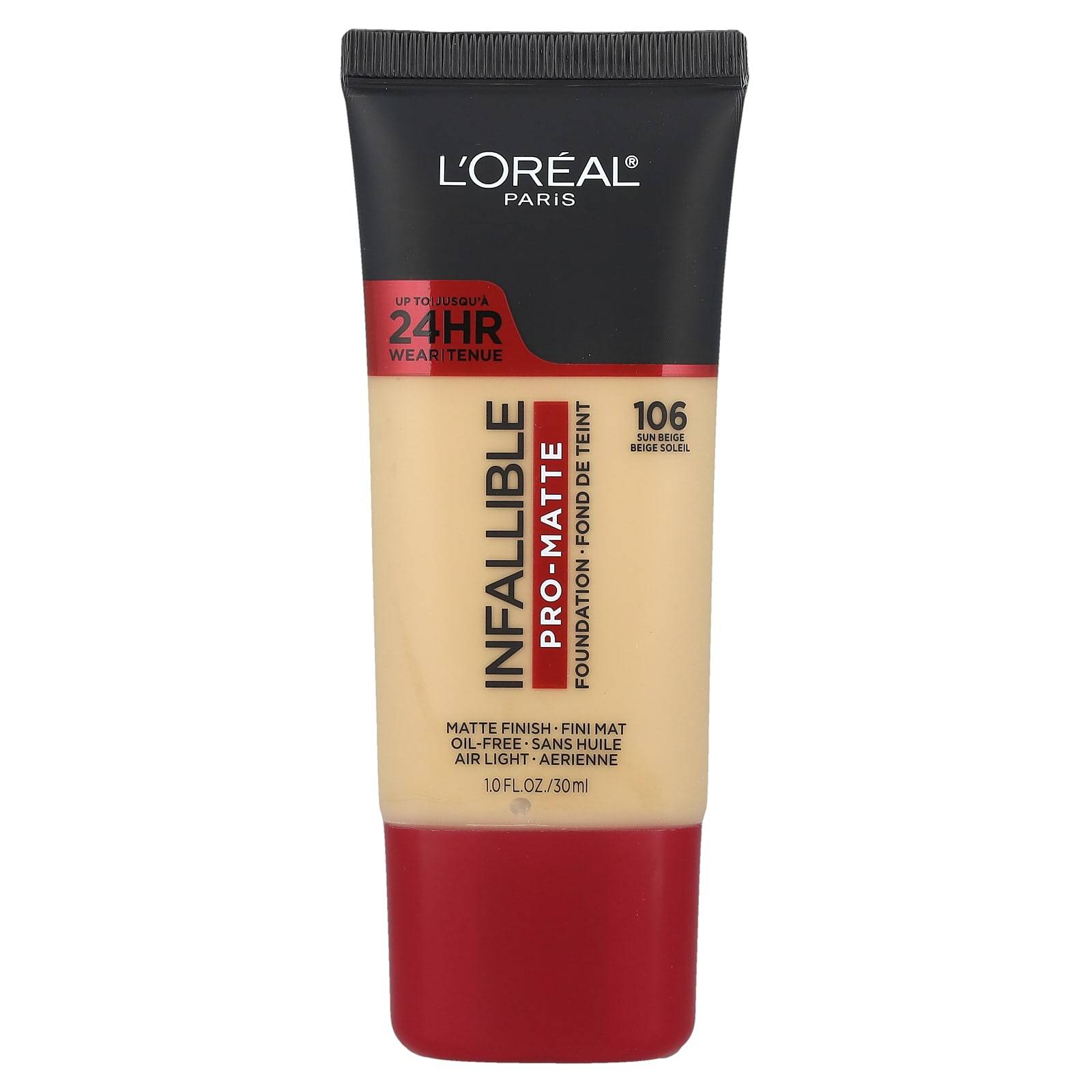 L'Oréal, Infallible, Pro Matte Foundation, 106 Sun Beige, 30 ml(1 fl oz)
