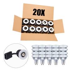 Infälld Utomhus Spotlight GU10 | Matt Vit | Inkl. Philips Master Lampa  | 230V | VENTA | 20 st. paket