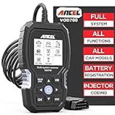 ANCEL VOD700 OBD2 diagnosverktyg Passar för Volvo fordon, Komplett system Full funktion bil diagnosverktyg, Felkod läsning och rensning med olja EPB ABS SRS SAS TMPS Bränslepump BAT BAS Reset