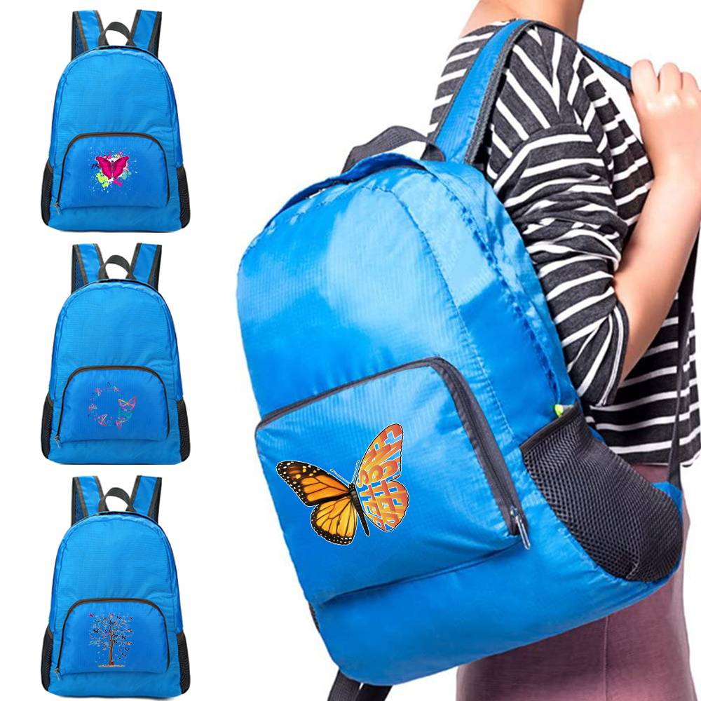 Backpacks Women Ultralight Foldable Daypack 2026 Men Travel Hiking Mountaineering Pack Butterfly Print Schoolbag Sports Backpack