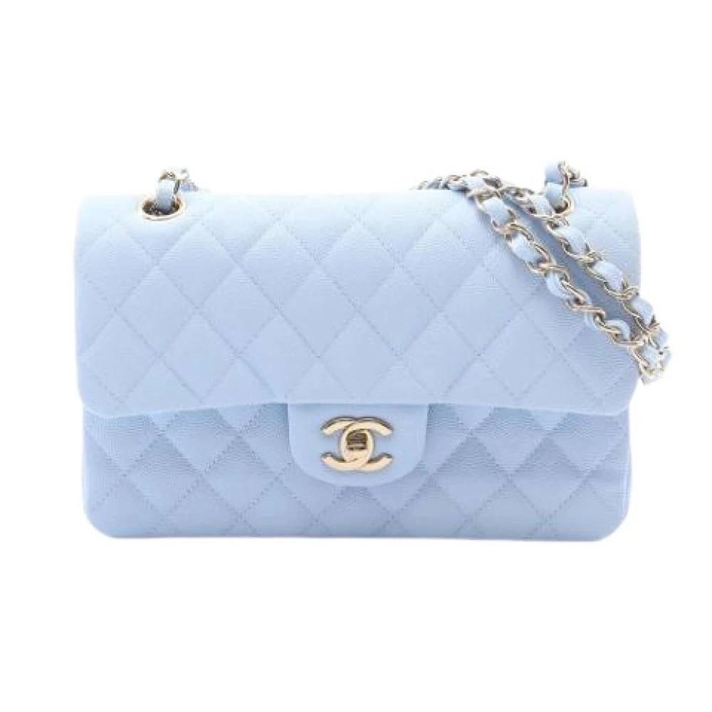 Chanel Vintage Pre-owned Vintage Skuldertaske - Vintage - Dame - Blå - ONE SIZE - Uld