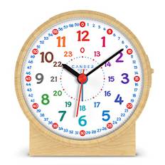 Cander Berlin MNU 1109 S Kinderwecker Wecker Kinder lautlos Holzoptik geräuschlos Licht Snooze Tischuhr Beleuchtung Kinderzimmer Jungen Mädchen