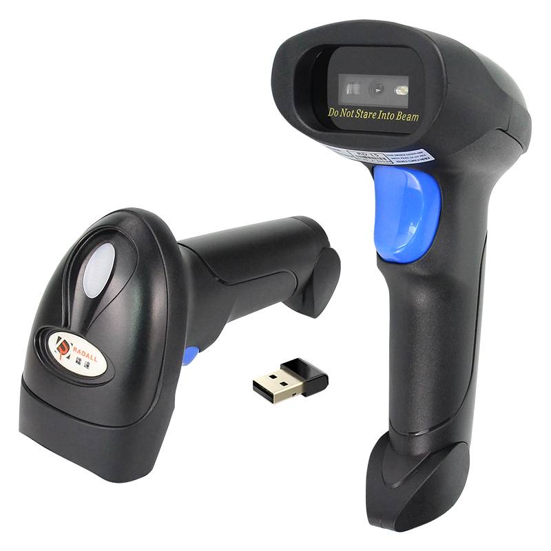 Handheld 1D 2D Laser CCD Qr Code Supermarket Inventory Reader With Stand Automatic Wired Wireless Portable Barcode Scanner