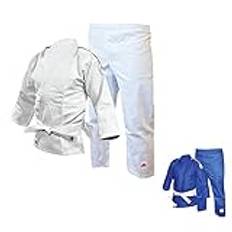 Adidas | Club Judo Gi för barn, pojkar och flickor | Hållbar polycotton judouniform med vitt bälte ingår, 250 g (9 uns)