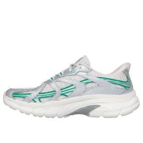 Skechers Go run Arch fit 129223, rummelig sneaker, velegnet til indlæg - lys med grøn