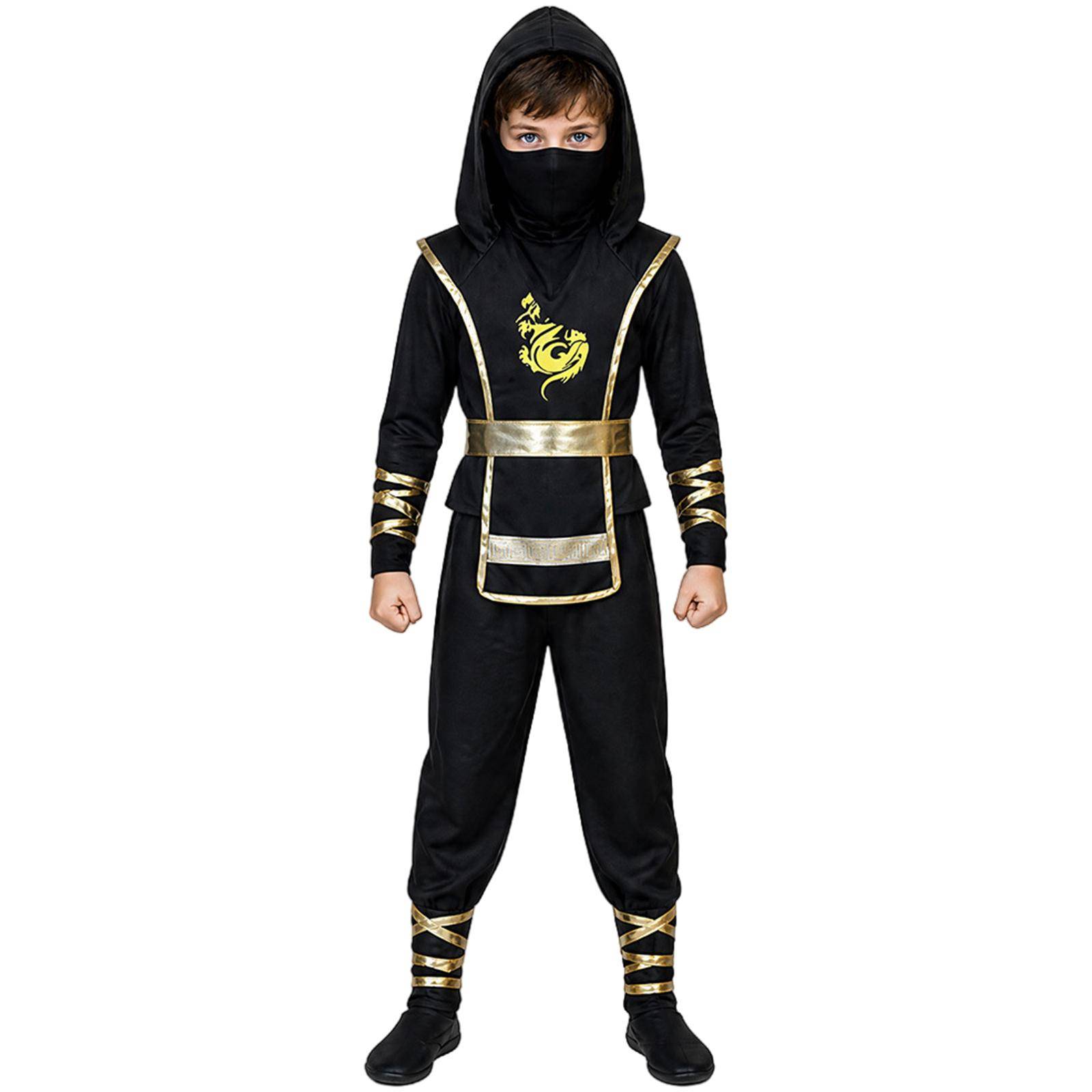 Barn Cosplay Kostym för Halloweenfest Rollspel – Outfit cm svart
