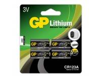 GP Batteries Lithium CR 123A, Engångsbatteri, CR123A, Lithium-Manganese Dioxide (LiMnO2), 3 V, 4 styck, Svart