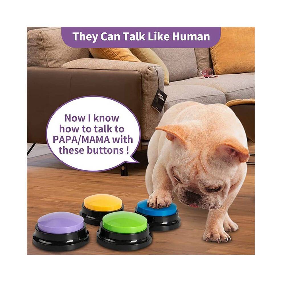 Recordable Dog Buttons, Dog Buttons for Communication Pet Training Buzzer, Dog Talking Button Set Funny Gift ,8PCS