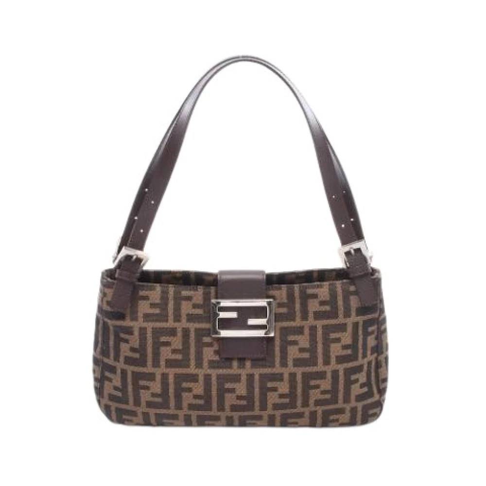 Fendi Vintage Pre-owned Vintage Canvas Skuldertaske - Vintage - Dame - Brun - ONE SIZE - Uld