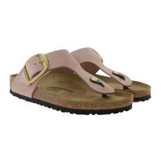 BIRKENSTOCK Gizeh Big Buckle Damen Zehentrenner moderne Nubukleder-Sandalen Made in Germany farbenfrohe Sommer-Schuhe normale Weite 1027095 Rosa