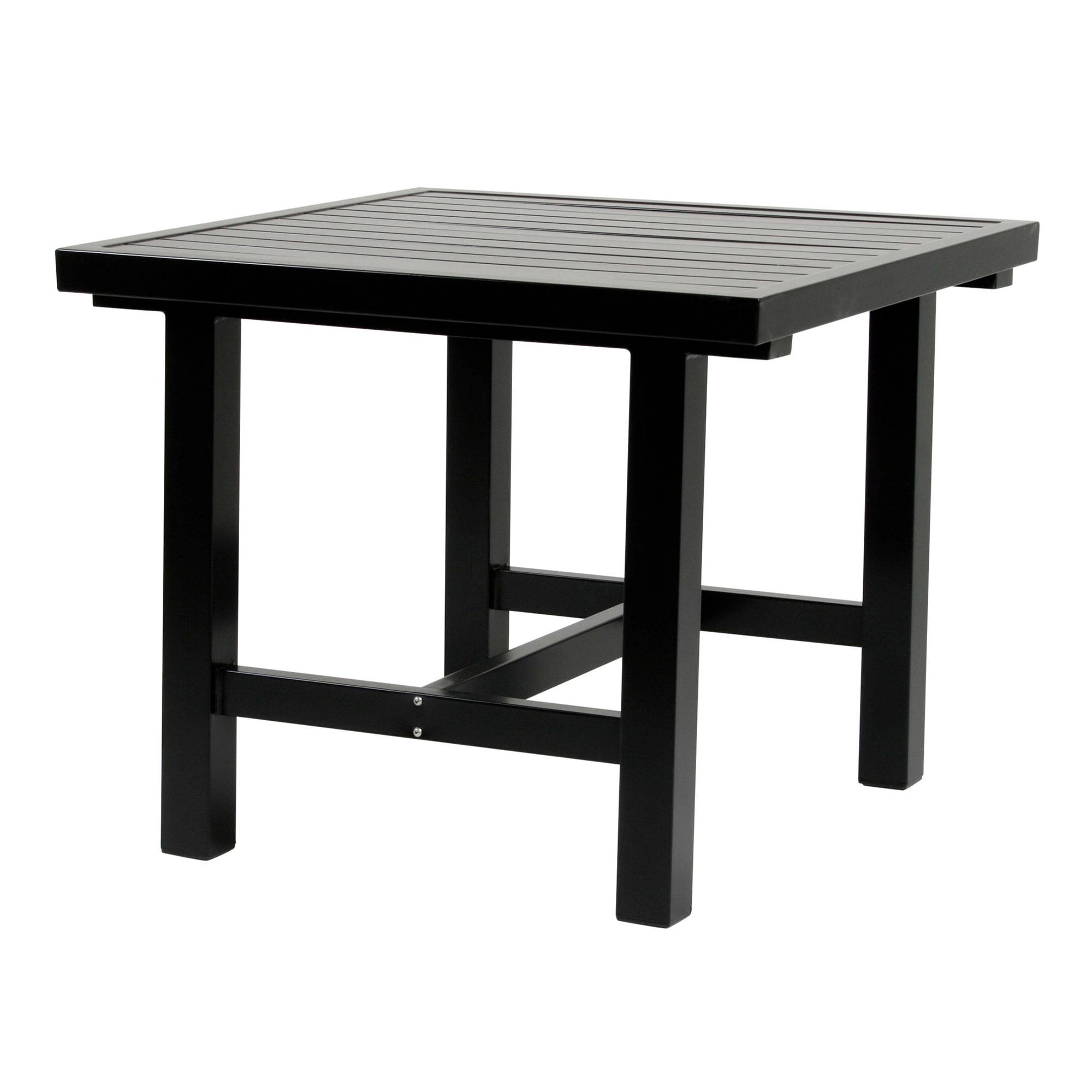 Fri Form - Bord 80x85 cm Aluminium Svart - Udendørs spiseborde - Elsa Stackelberg - Sort - Metal