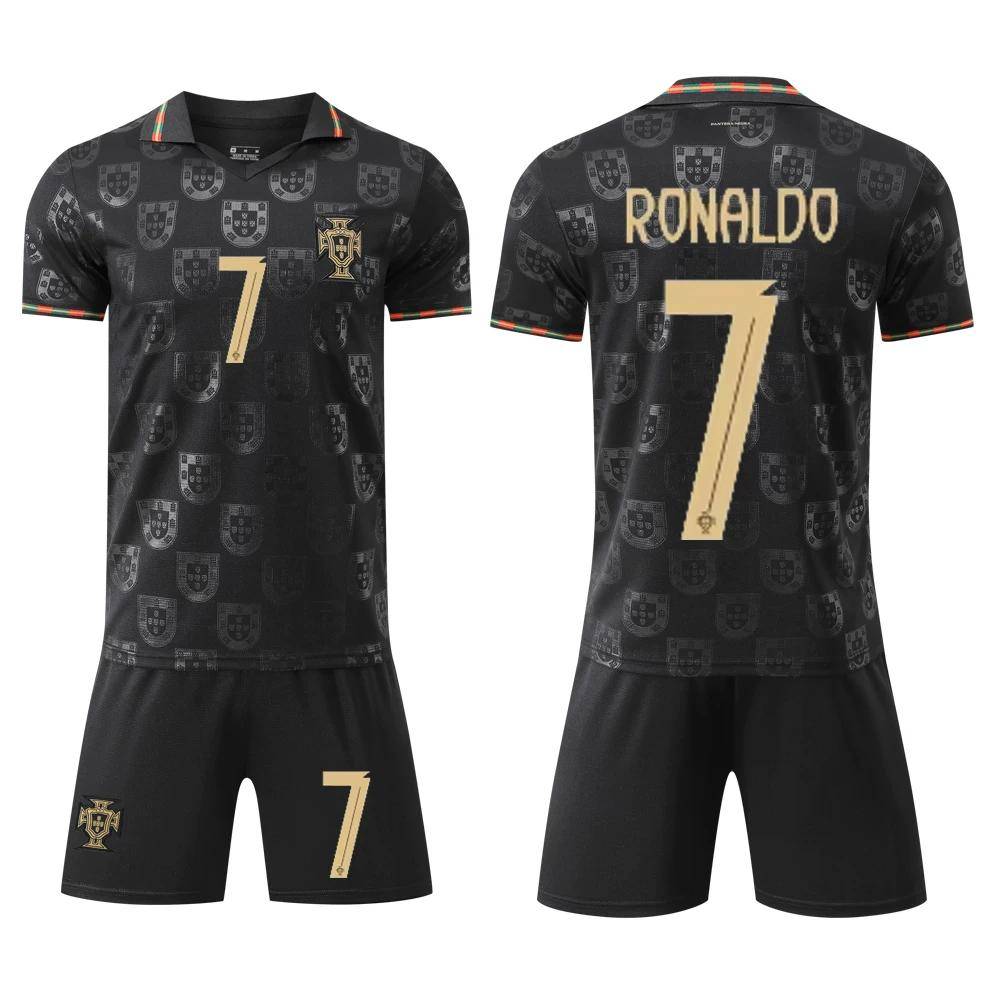 2026 Portugal Fotbollströjor Svart #7 (Ronaldo) cm black