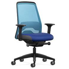 Interstuhl Bürostuhl Every Active Edition – ergonomischer Schreibtisch- und Gaming-Stuhl – Lordosenstütze für gesünderes Sitzen – vereint gesundes und aktives Sitzen (Hellblau | Blau)