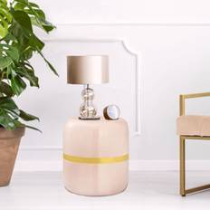 Dekotiskt bordssidobord runt lampbord Softy Beverley Table-rosa