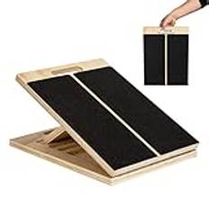 Wooden Slant Board - Fitness Slant Board, Calf Stretch Portable Board | 39,5x29,5 cm justerbar postureboard, bärbar fotledsrörlighetsbräda förbättrar ben, fötter, knän, fotledsrörlighet för vadsträckn