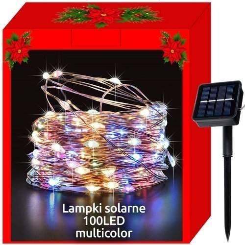 Solcellsdrivna Julgranslampor 100 LED, 8 Ljuslägen