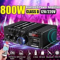 Ak380/ak370/ak170 800w effektförstärkare ljud karaoke hemmabioförstärkare 2 kanals bluetooth klass d förstärkare usb sd aux