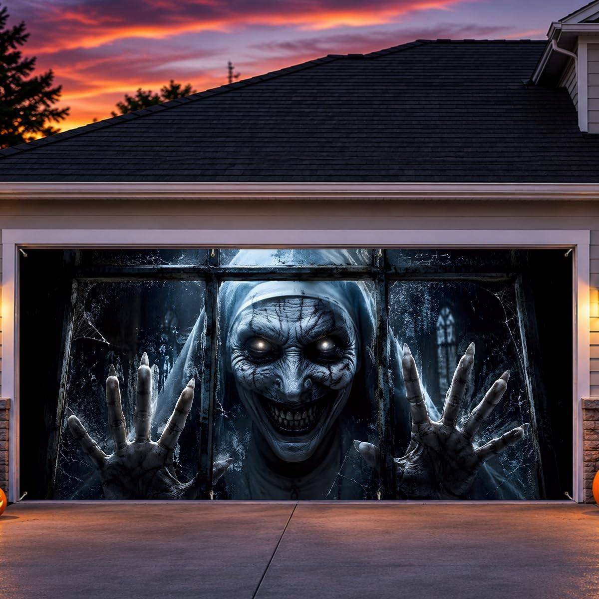 Halloween Garage Door Cover Banner 6 x 13 ft Halloween Decorations 80cm