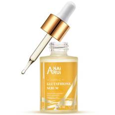 ANAiRUi glutationsserum med C-vitamin och niacinamid, glutathione skin ansiktsserum för huden, hydrering, Targets mörka fläckar och hyperpigmentering, slät hudton, 30 ml