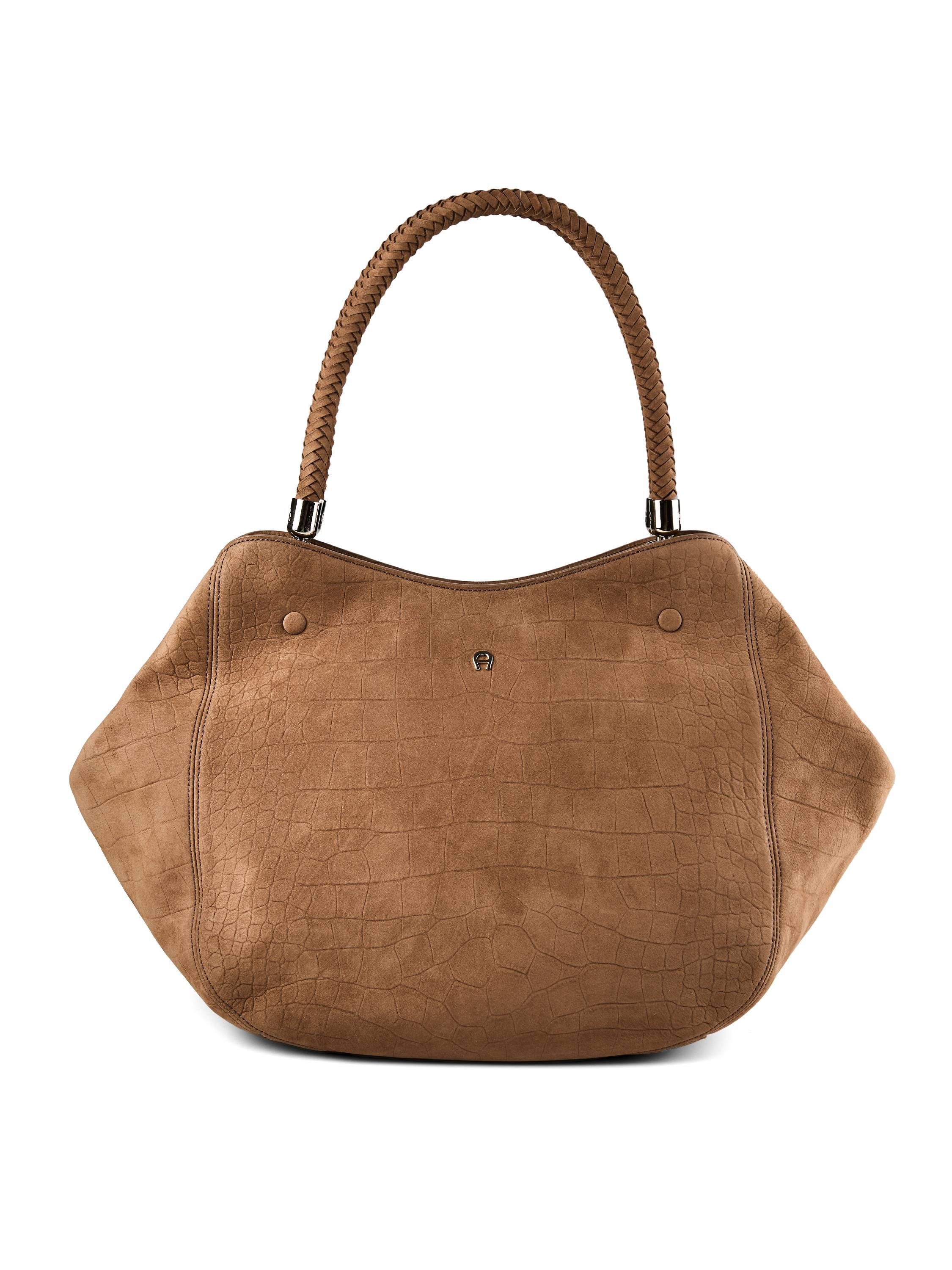 AIGNER Carre Soft Skuldertaske Læder 33 cm  Blå