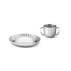 Georg Jensen - Bernadotte dyb tallerken og kop 10019292 Rustfrit stål