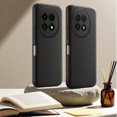 2 svarta frostade telefonskal, kompatibelt med T Ecno svart telefonskal. Infinix svart telefonskal, OnePlus svart telefonskal, telefonskal, telefonsky - Svart-matt (Multi-size)