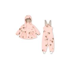 Konges Sløjd Rainy Palme Regnställ Med Fleecefoder Bow Kitty Pink  Rainy Palme Set Girl Bow Kitty Pink 4 Y  Rosa  4 år  kvinna